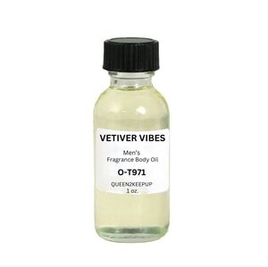 Vetiver Vibes (Men) Body Oil 1 oz Fragrance All Natural Pure Uncut Scent